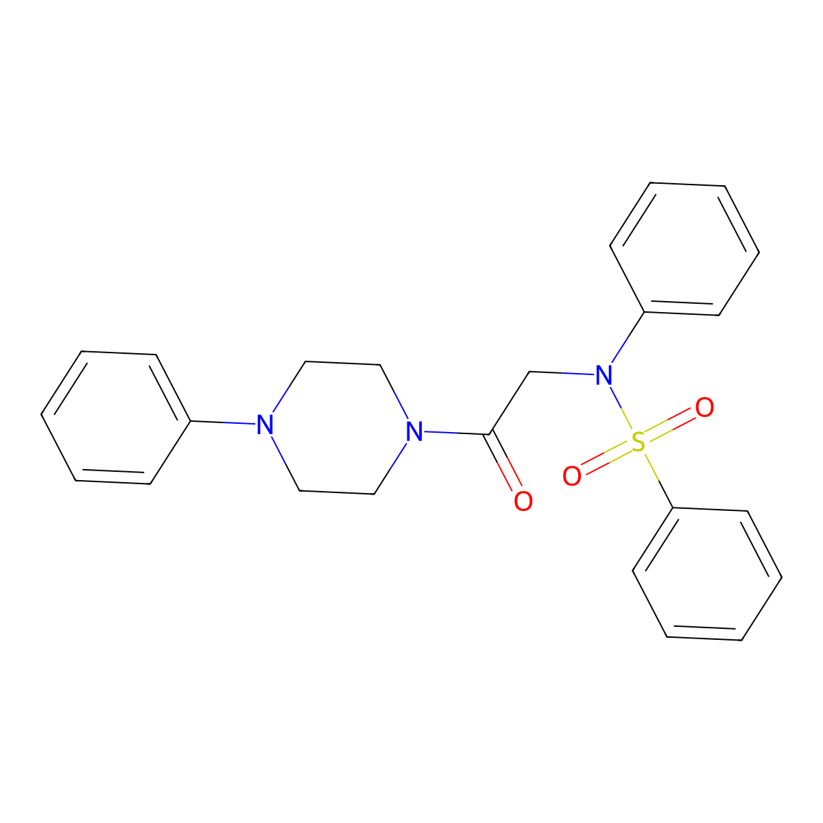 N-[2-oxo-2-(4-phenylpiperazin-1-yl)ethyl]-N-phenylbenzenesulfonamide molecular structure, CAS 428494-10-4