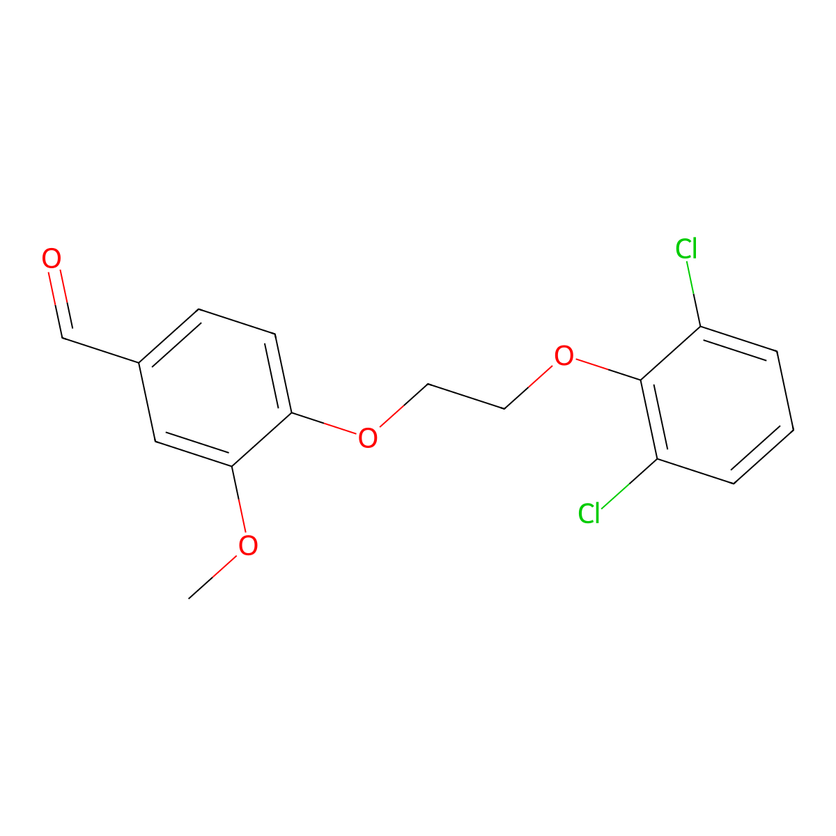 4-[2-(2,6-Dichlorophenoxy)ethoxy]-3-methoxybenzaldehyde molecular structure, CAS 428494-18-2