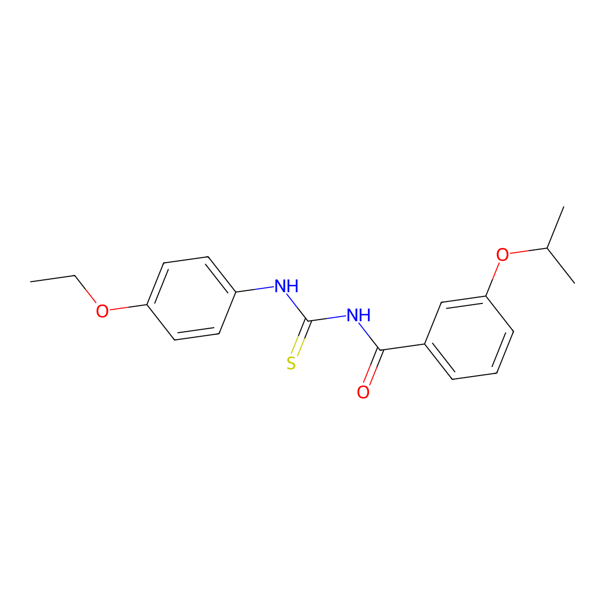 N-(4-ethoxyphenyl)-N'-(3-isopropoxybenzoyl)thiourea molecular structure, CAS 428494-23-9