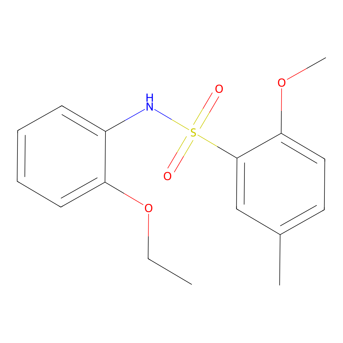 N-(2-ethoxyphenyl)-2-methoxy-5-methylbenzenesulfonamide molecular structure, CAS 428494-55-7