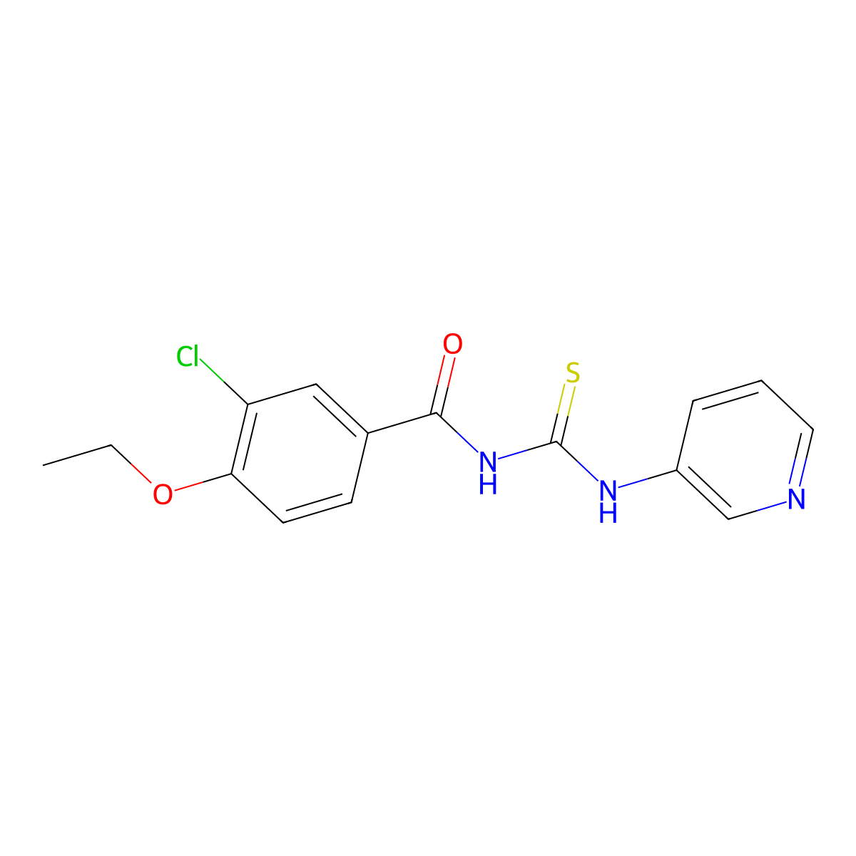 3-chloro-4-ethoxy-N-(pyridin-3-ylcarbamothioyl)benzamide molecular structure, CAS 428494-85-3