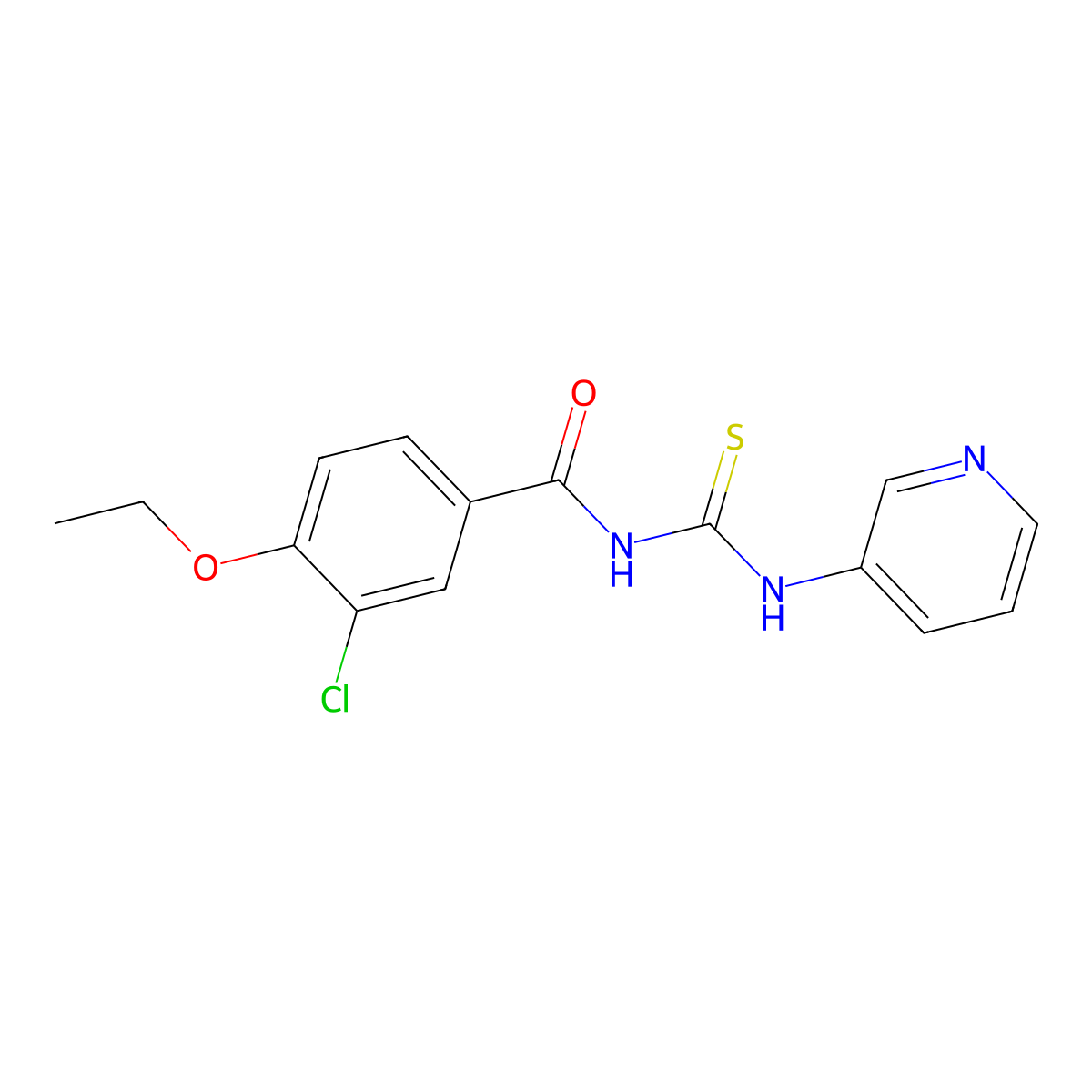 3-chloro-4-ethoxy-N-(pyridin-3-ylcarbamothioyl)benzamide molecular structure, CAS 428494-85-3