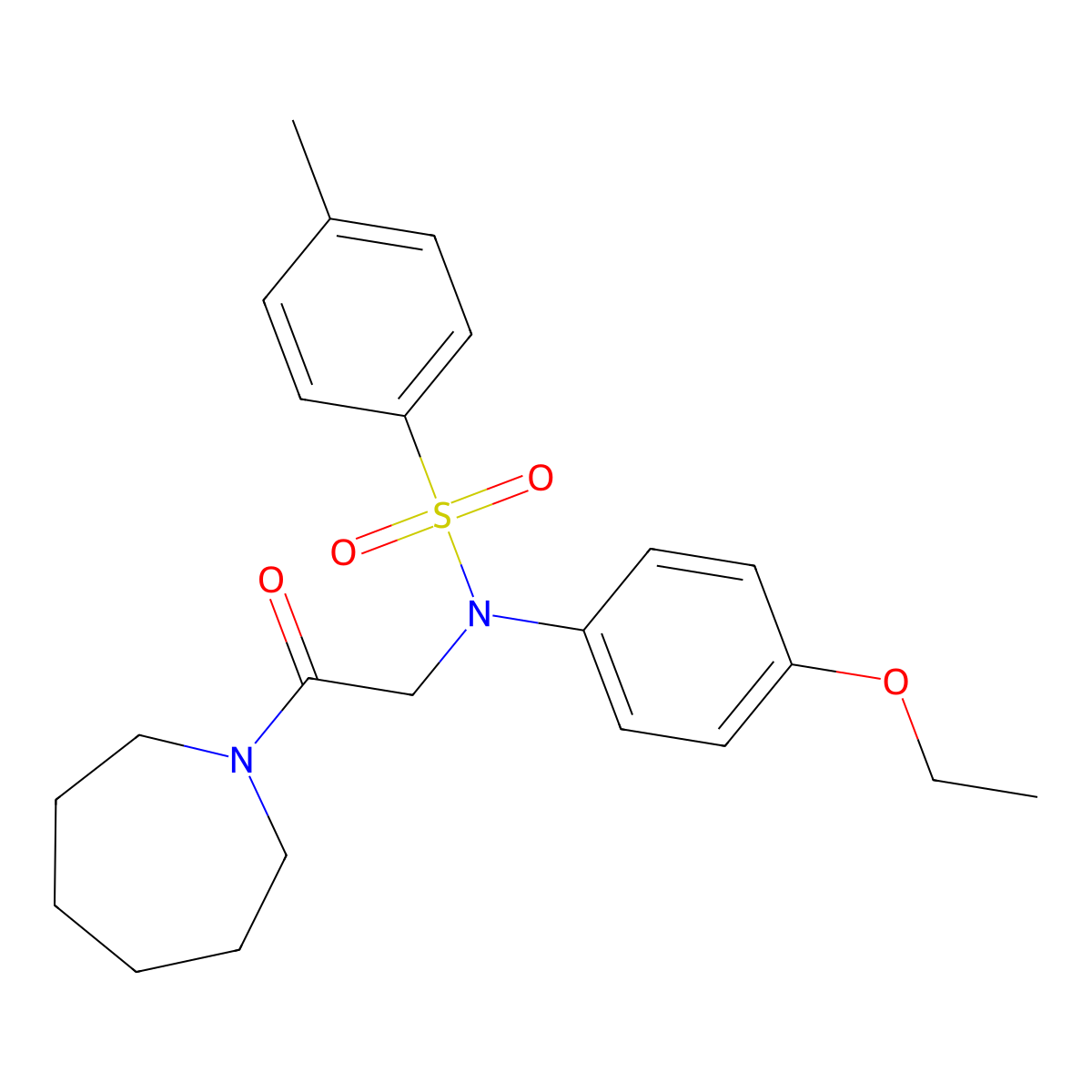 N-(2-azepan-1-yl-2-oxoethyl)-N-(4-ethoxyphenyl)-4-methylbenzenesulfonamide molecular structure, CAS 428494-87-5