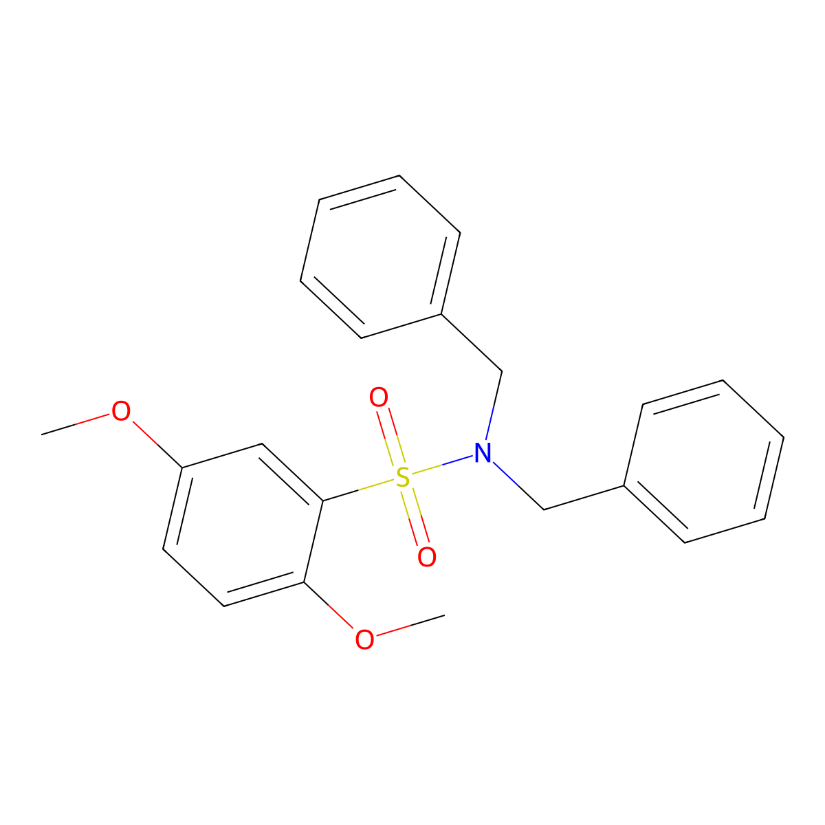 N,N-dibenzyl-2,5-dimethoxybenzenesulfonamide molecular structure, CAS 428494-93-3