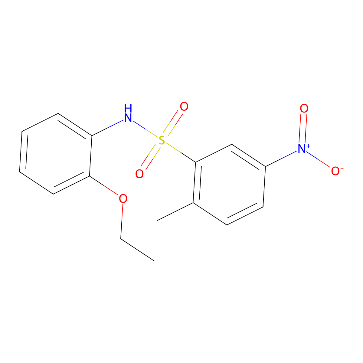 N-(2-ethoxyphenyl)-2-methyl-5-nitrobenzenesulfonamide molecular structure, CAS 428495-05-0