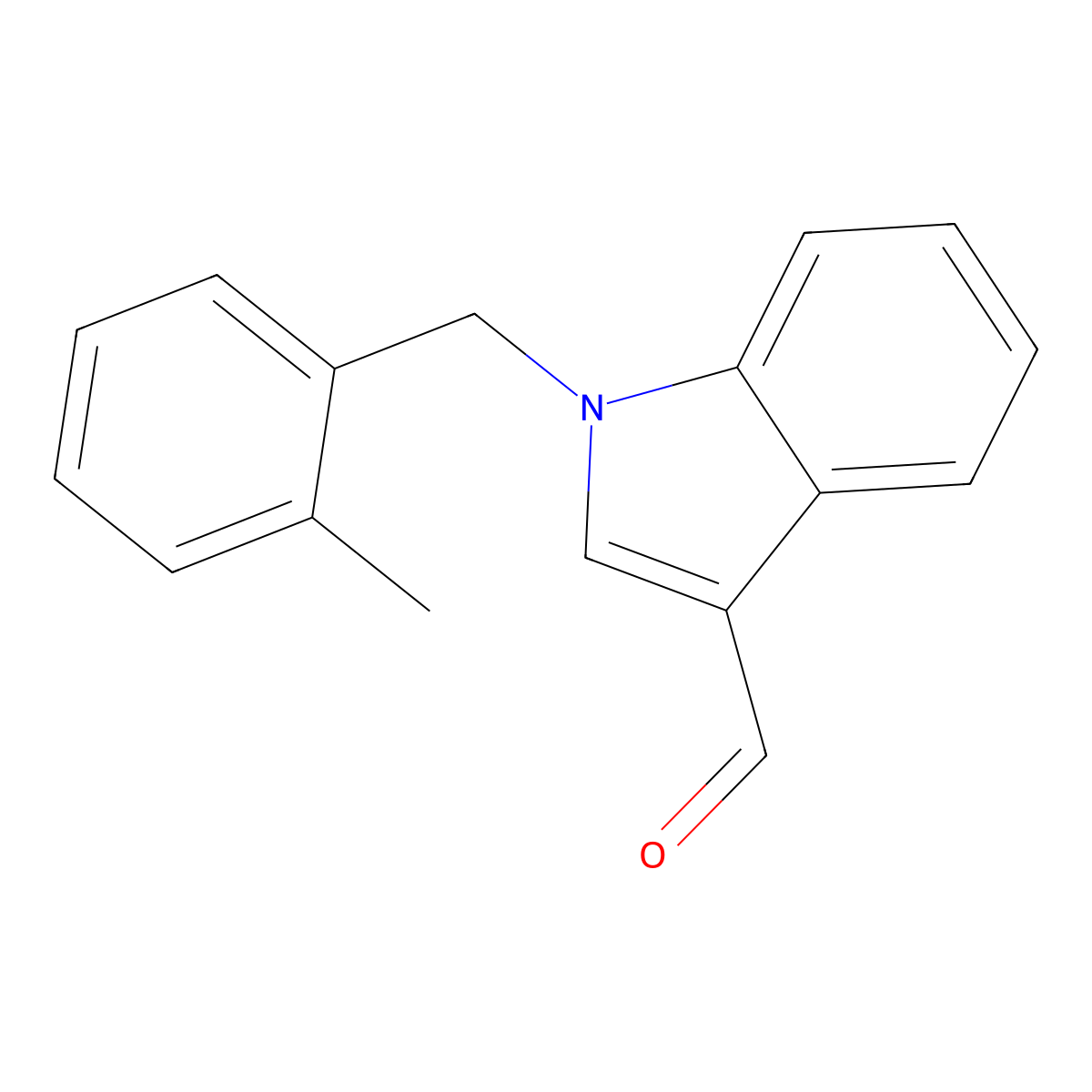 1-(2-methylbenzyl)-1H-indole-3-carbaldehyde molecular structure, CAS 428495-34-5