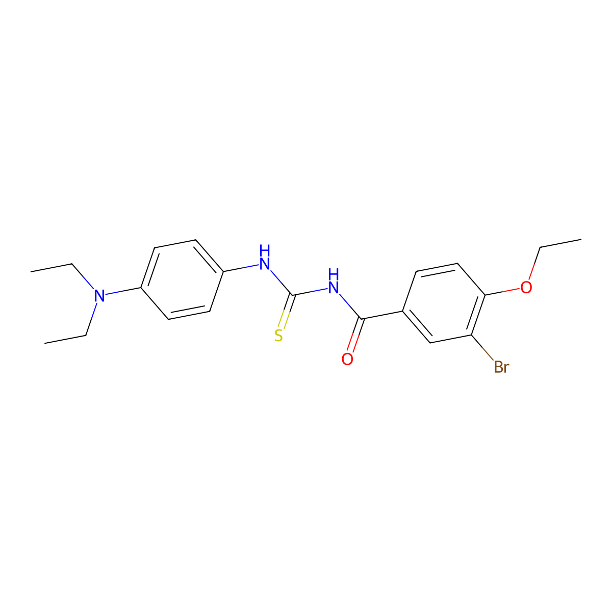 3-bromo-N-[[4-(diethylamino)phenyl]carbamothioyl]-4-ethoxybenzamide molecular structure, CAS 428495-75-4