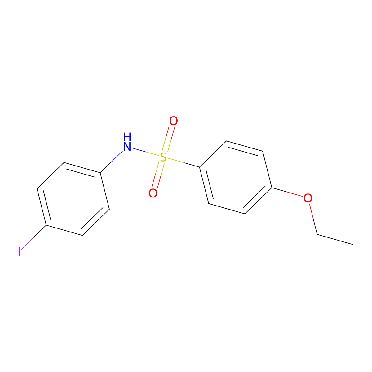 4-ethoxy-N-(4-iodophenyl)benzenesulfonamide molecular structure, CAS 428495-81-2