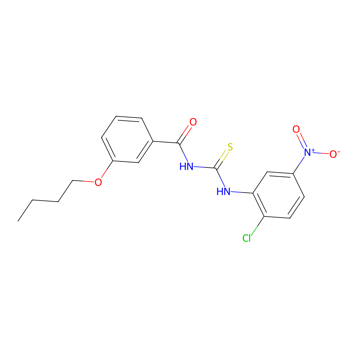 3-butoxy-N-[(2-chloro-5-nitrophenyl)carbamothioyl]benzamide molecular structure, CAS 428496-26-8
