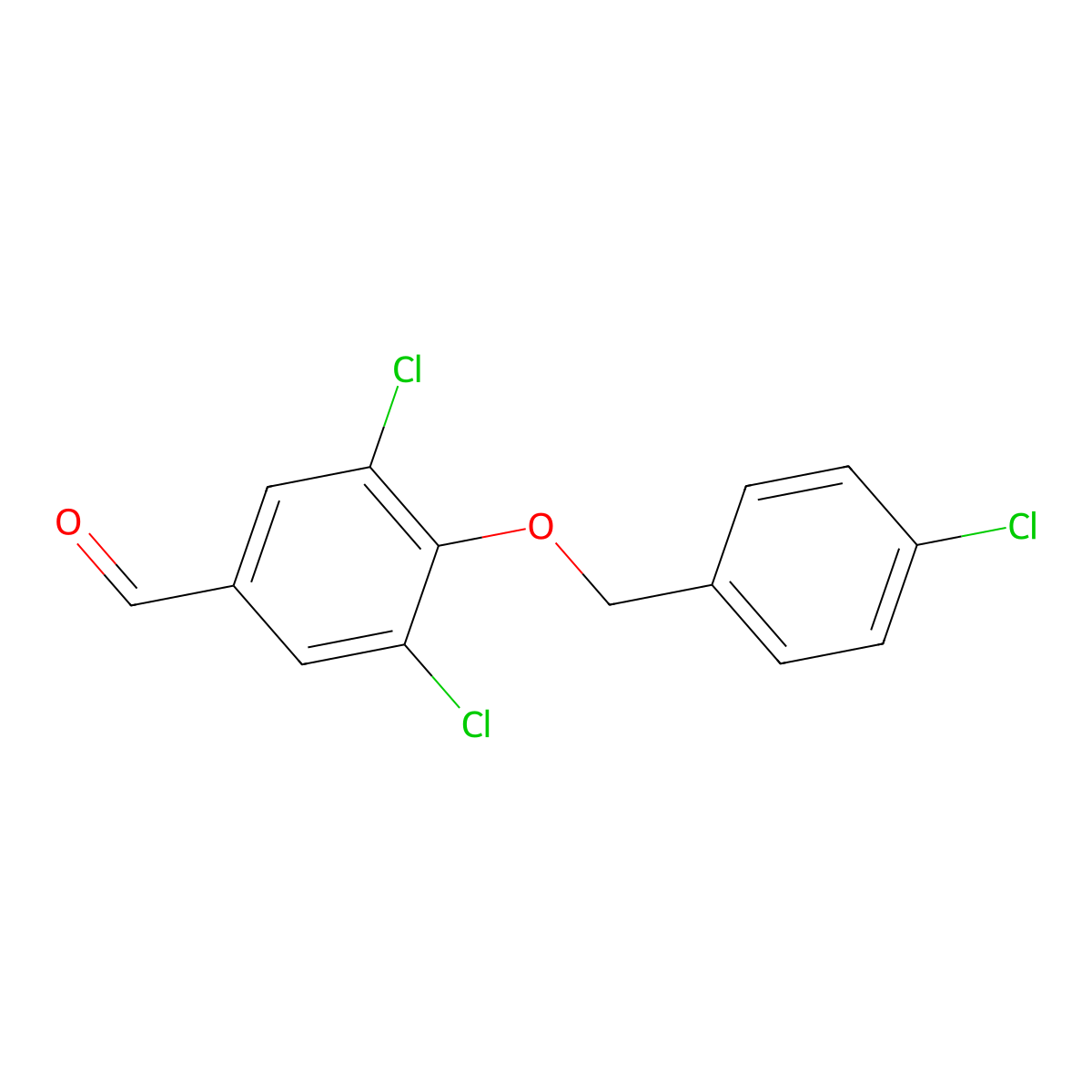 3,5-Dichloro-4-[(4-chlorobenzyl)oxy]benzaldehyde molecular structure, CAS 428496-58-6