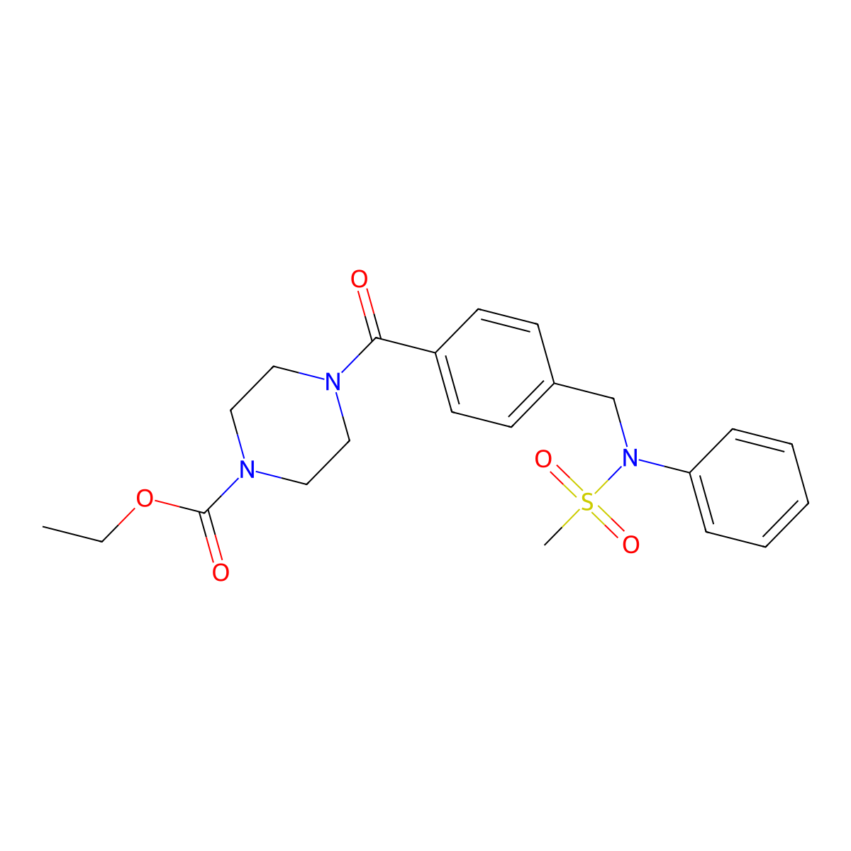 ethyl 4-[4-[(N-methylsulfonylanilino)methyl]benzoyl]piperazine-1-carboxylate molecular structure, CAS 428496-77-9