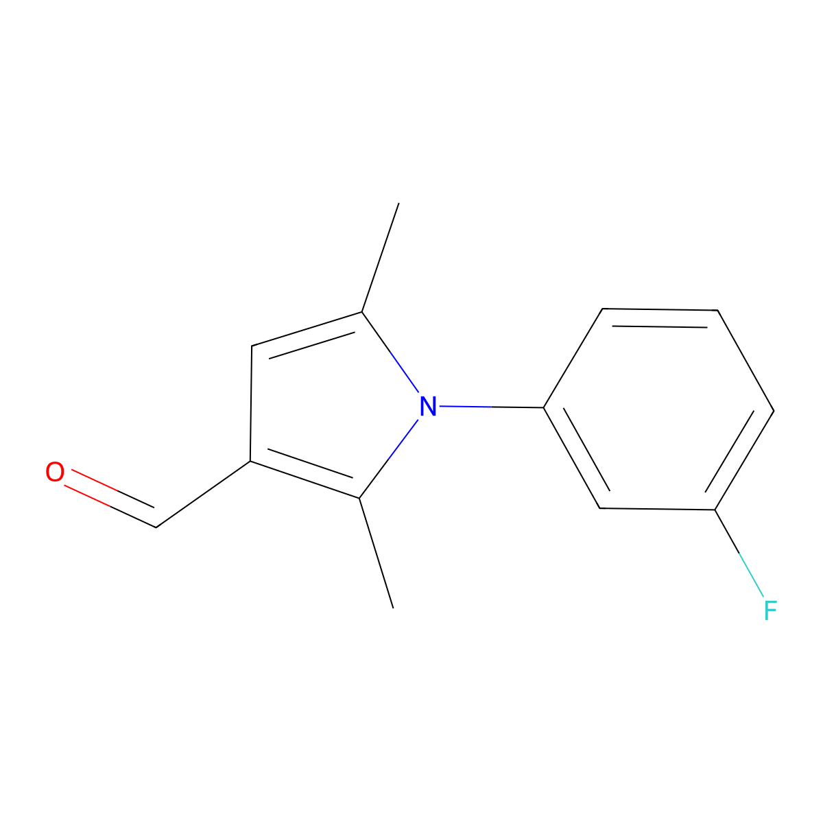 1-(3-Fluorophenyl)-2,5-dimethyl-1H-pyrrole-3-carbaldehyde molecular structure, CAS 428497-01-2