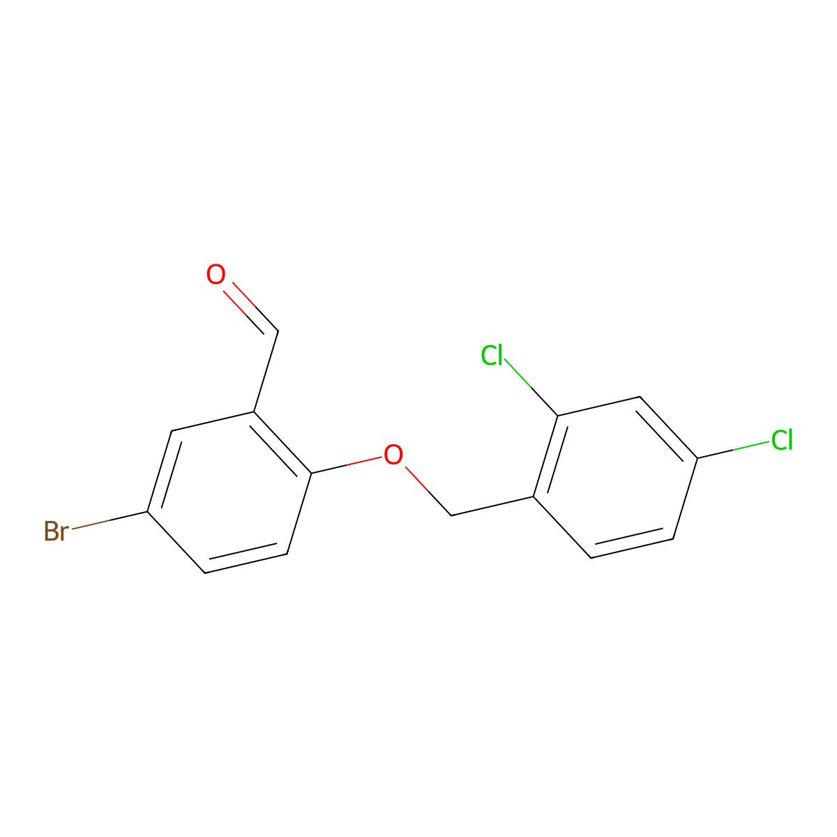 5-Bromo-2-[(2,4-dichlorobenzyl)oxy]benzaldehyde molecular structure, CAS 428497-04-5