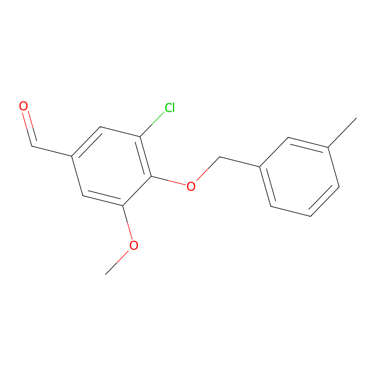 3-Chloro-5-methoxy-4-[(3-methylbenzyl)oxy]benzaldehyde molecular structure, CAS 428497-11-4