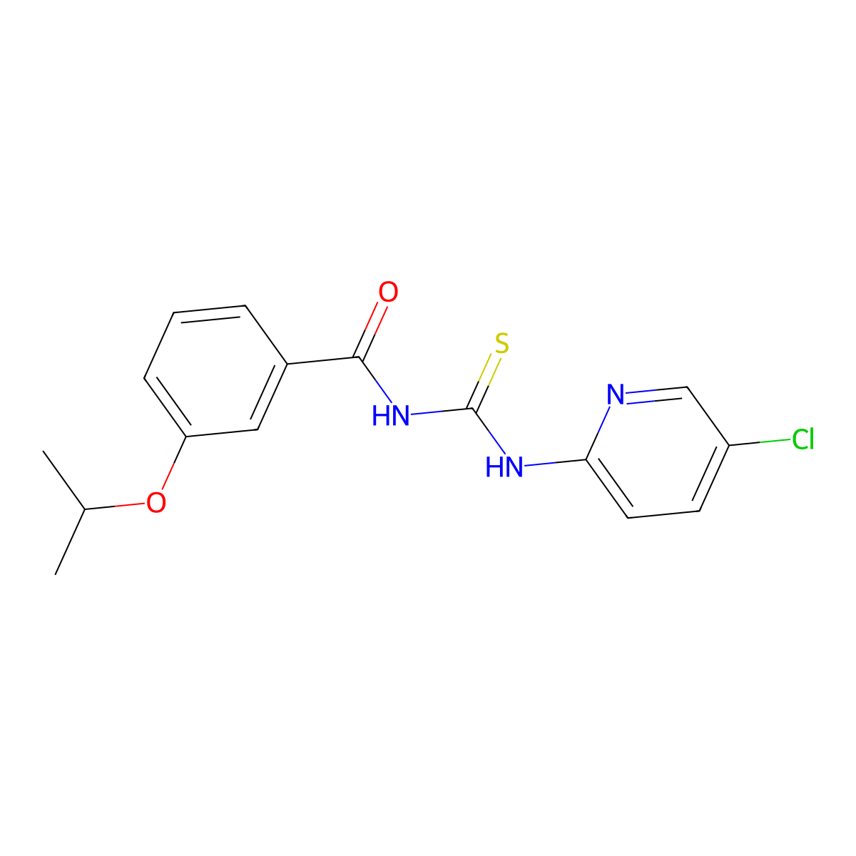 N-[(5-chloropyridin-2-yl)carbamothioyl]-3-propan-2-yloxybenzamide molecular structure, CAS 428497-42-1