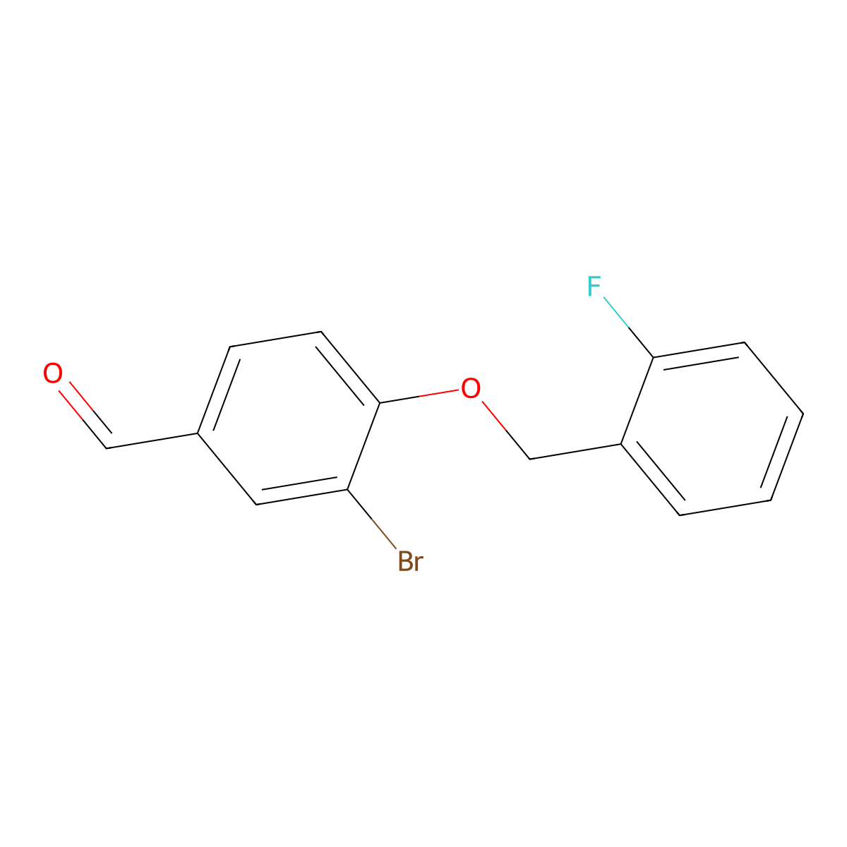 3-Bromo-4-[(2-fluorophenyl)methoxy]benzaldehyde molecular structure, CAS 428497-60-3