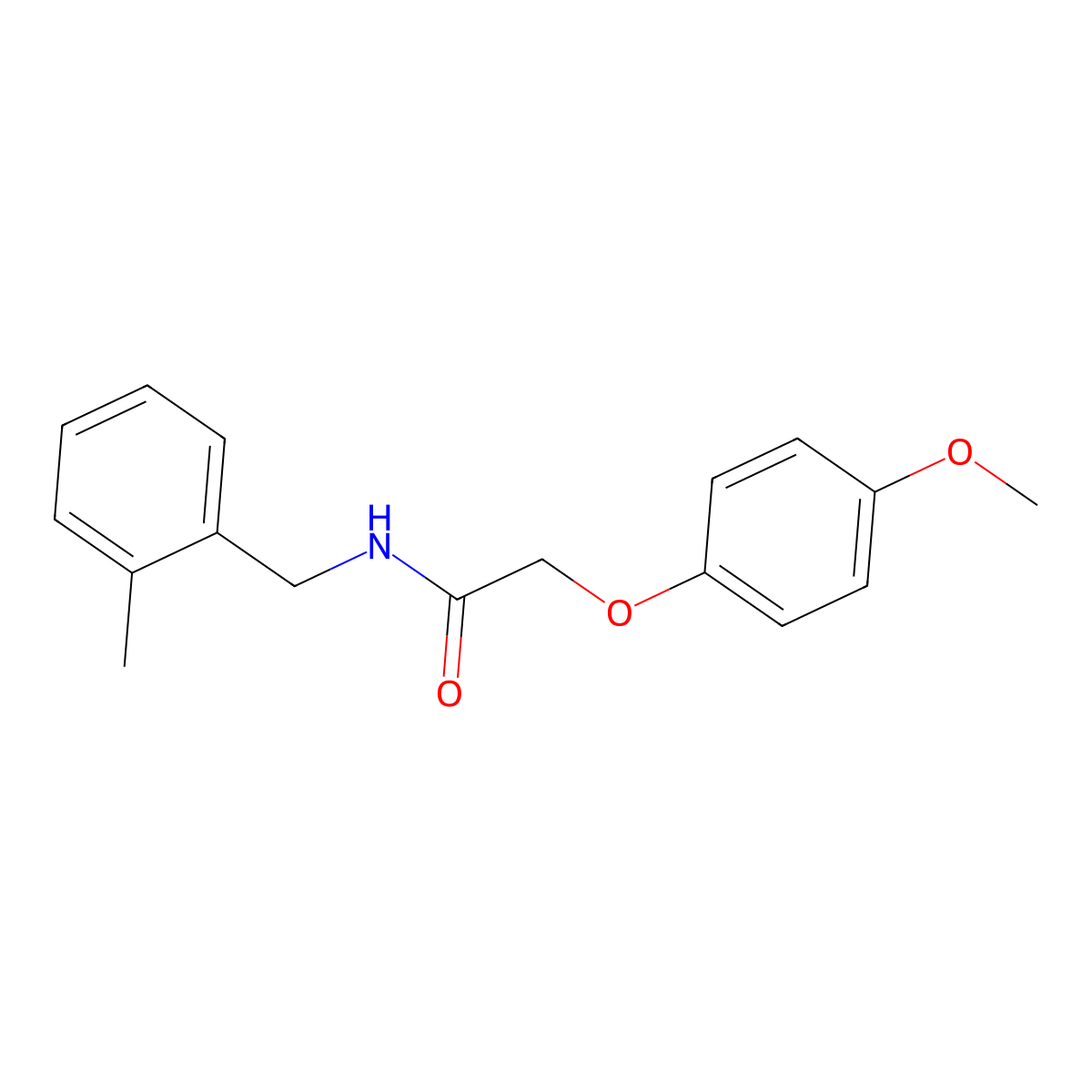 2-(4-methoxyphenoxy)-N-(2-methylbenzyl)acetamide molecular structure, CAS 428497-98-7