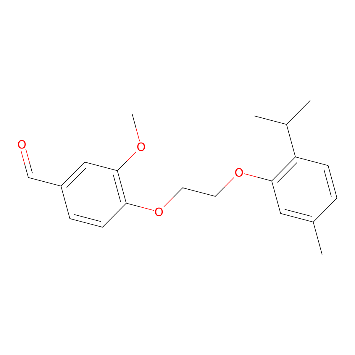 3-Methoxy-4-[2-(5-methyl-2-propan-2-ylphenoxy)ethoxy]benzaldehyde molecular structure, CAS 428498-56-0