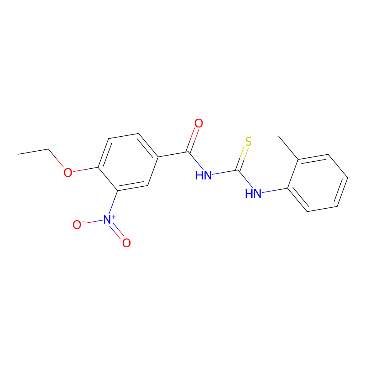 4-ethoxy-N-[(2-methylphenyl)carbamothioyl]-3-nitrobenzamide molecular structure, CAS 428499-32-5