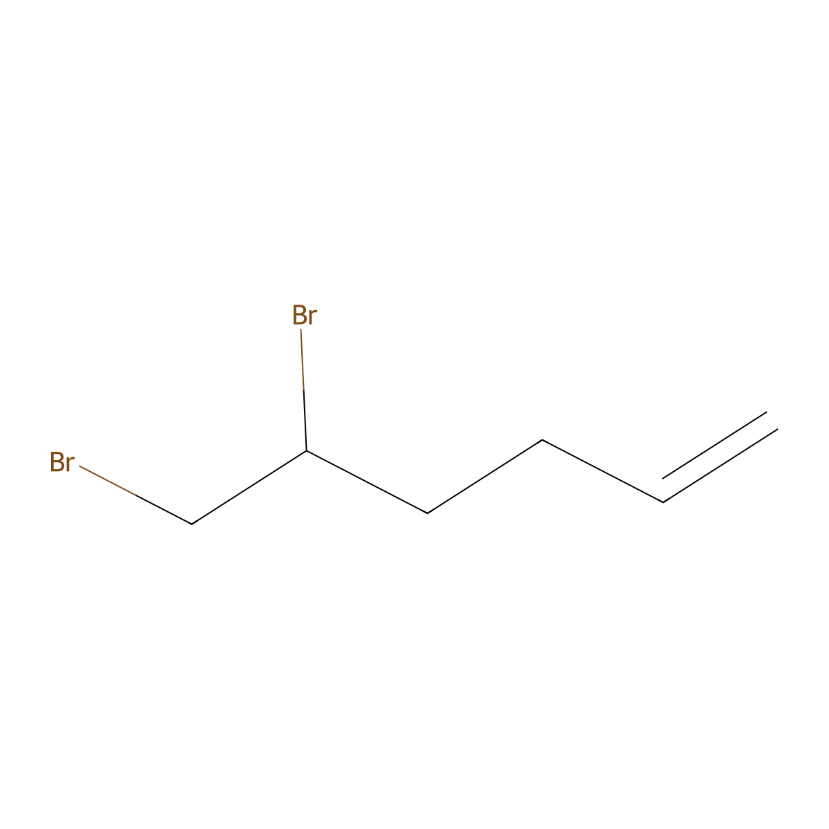 5,6-Dibromo-1-hexene molecular structure, CAS 4285-48-7