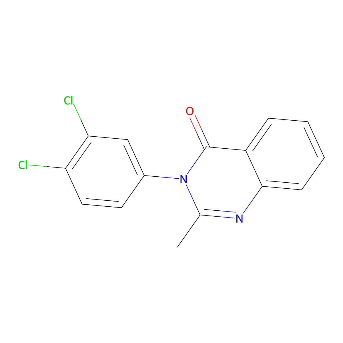 3-(3,4-Dichloro-phenyl)-2-methyl-3H-quinazolin-4-one molecular structure, CAS 4285-67-0