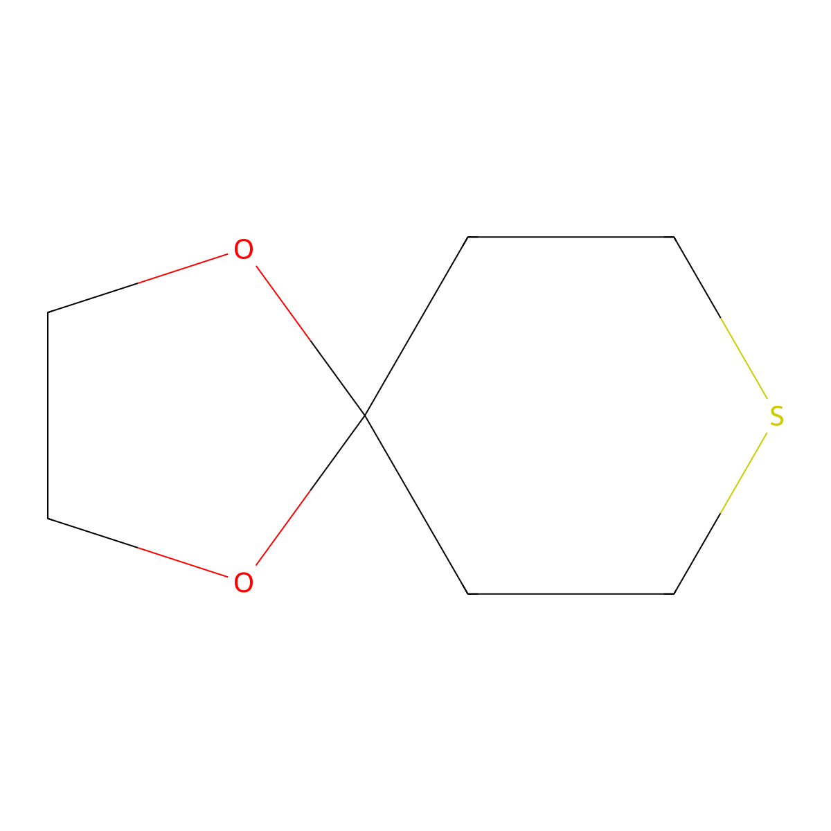 1,4-Dioxa-8-thiaspiro(4.5)decane molecular structure, CAS 42850-68-0