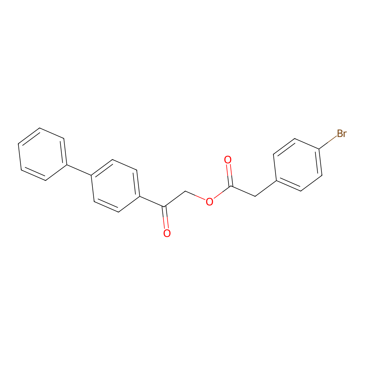 2-(Biphenyl-4-yl)-2-oxoethyl (4-bromophenyl)acetate molecular structure, CAS 428501-21-7