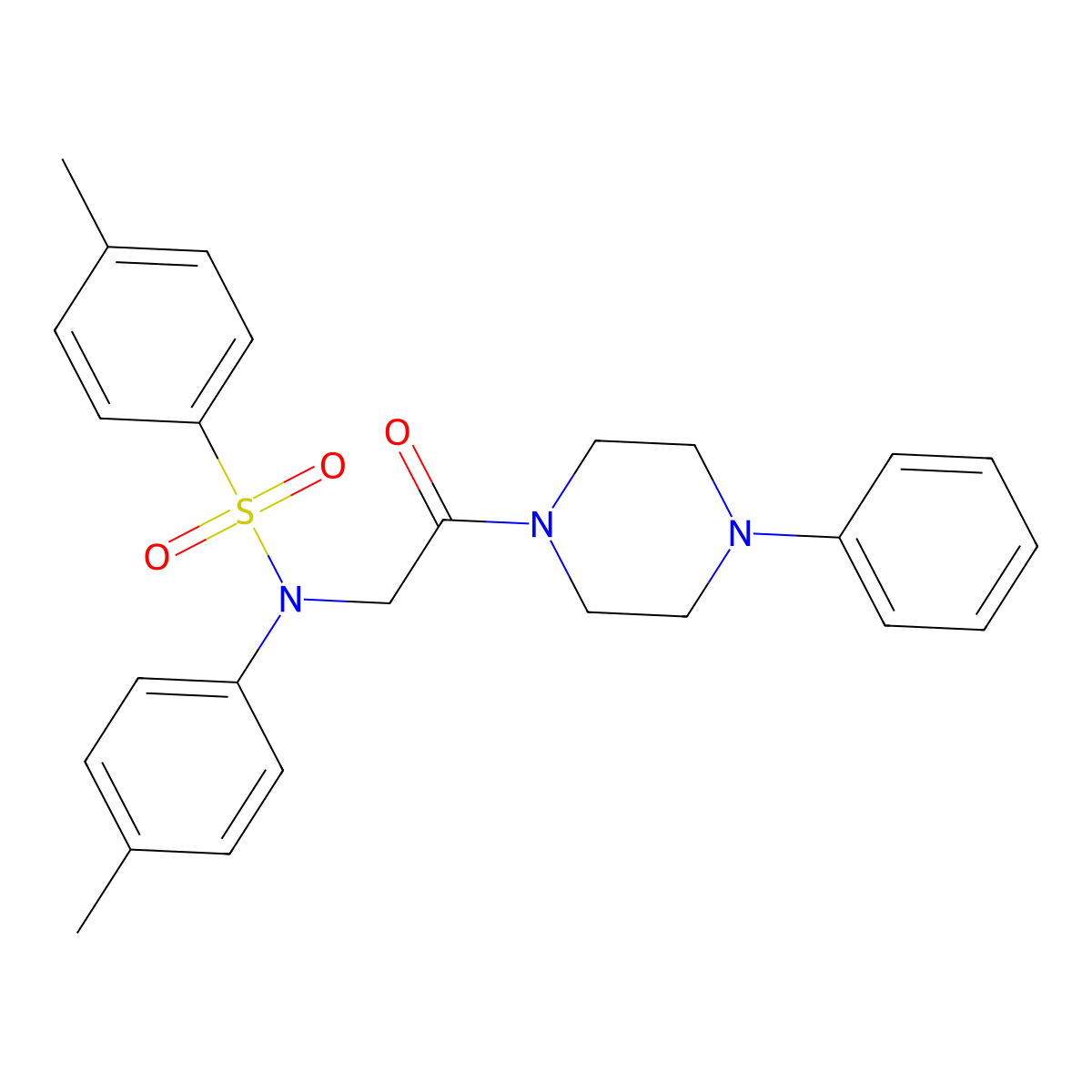 4-methyl-N-(4-methylphenyl)-N-[2-oxo-2-(4-phenylpiperazin-1-yl)ethyl]benzenesulfonamide molecular structure, CAS 428502-02-7