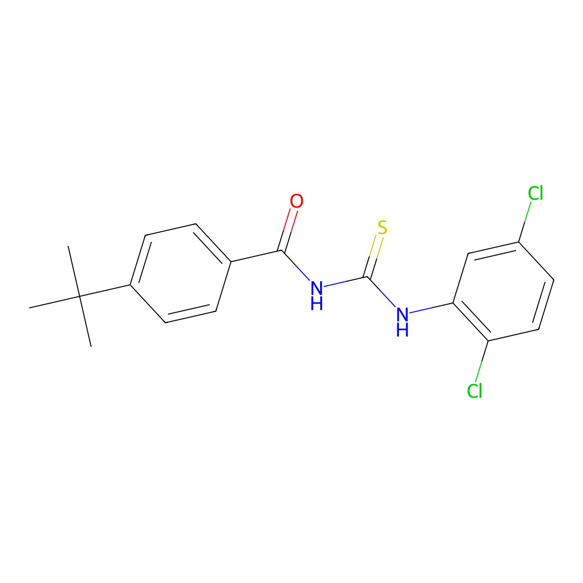 4-tert-butyl-N-[(2,5-dichlorophenyl)carbamothioyl]benzamide molecular structure, CAS 428502-53-8