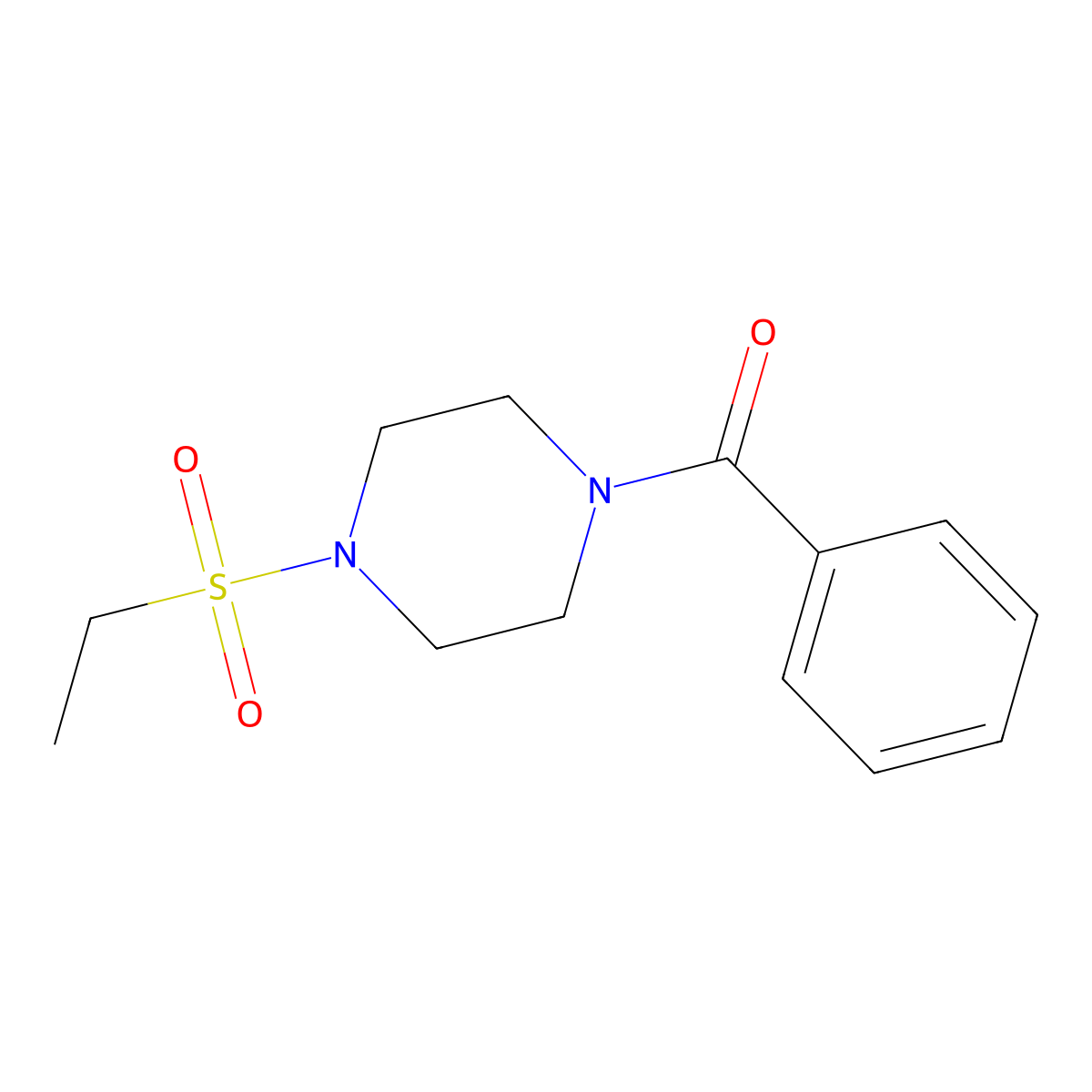(4-Ethylsulfonylpiperazin-1-yl)-phenylmethanone molecular structure, CAS 428502-67-4