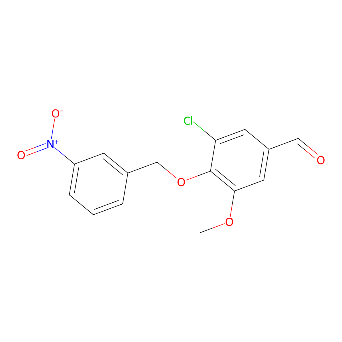 3-Chloro-5-methoxy-4-[(3-nitrobenzyl)oxy]benzaldehyde molecular structure, CAS 428502-97-0