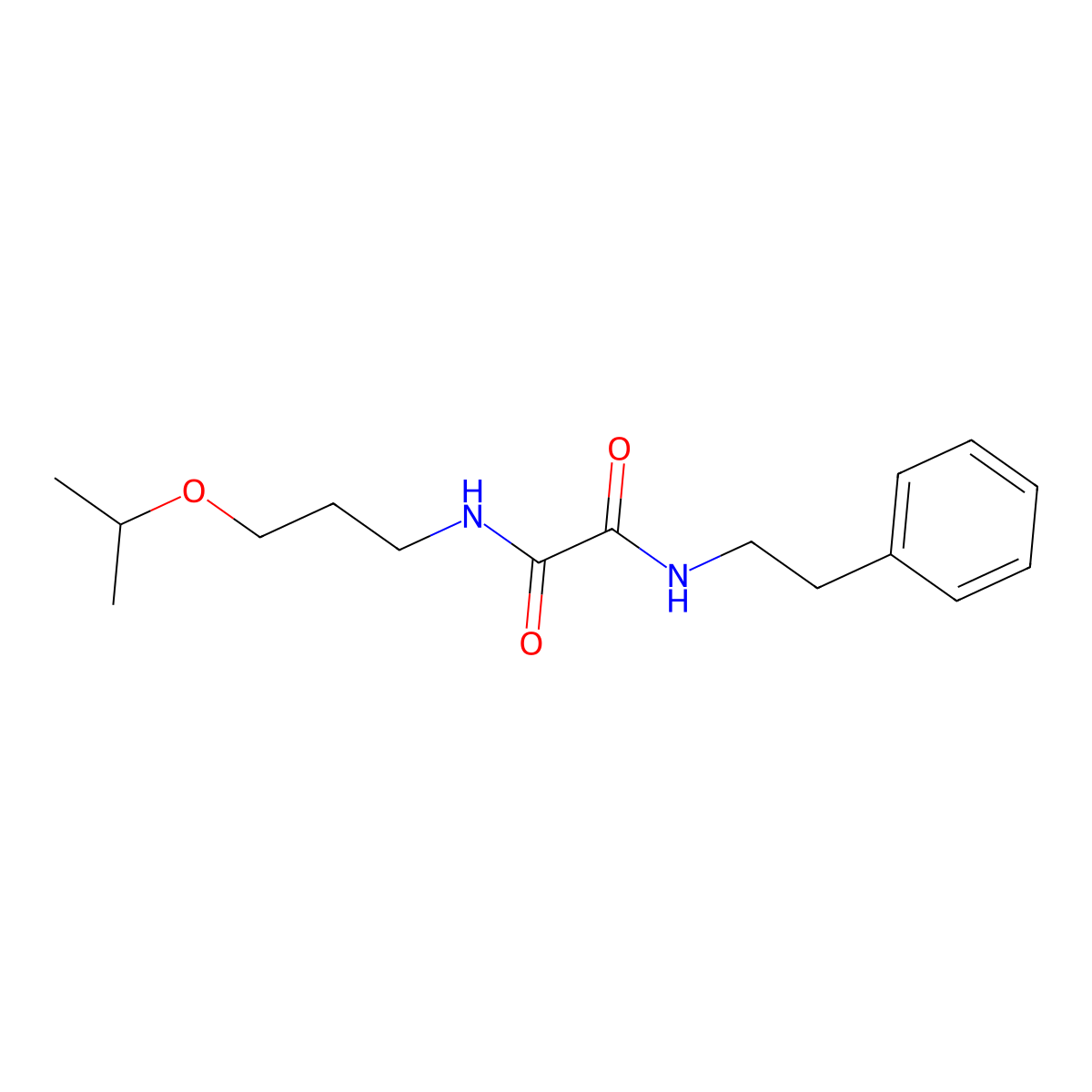 N-(2-phenylethyl)-N'-[3-(propan-2-yloxy)propyl]ethanediamide molecular structure, CAS 428503-27-9