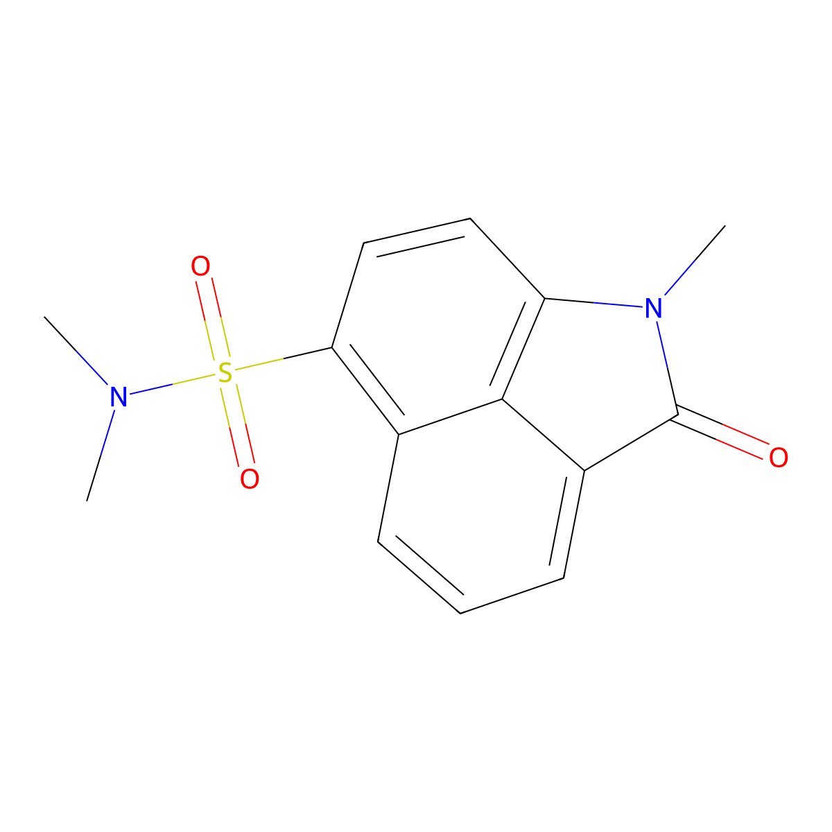 N,N,1-trimethyl-2-oxo-1,2-dihydrobenzo[cd]indole-6-sulfonamide molecular structure, CAS 428503-38-2