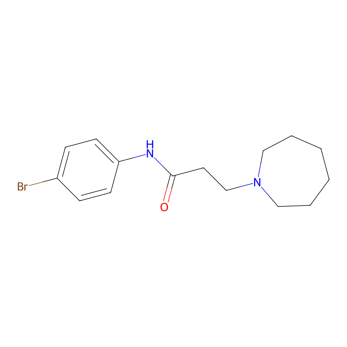 3-(azepan-1-yl)-N-(4-bromophenyl)propanamide molecular structure, CAS 428503-45-1