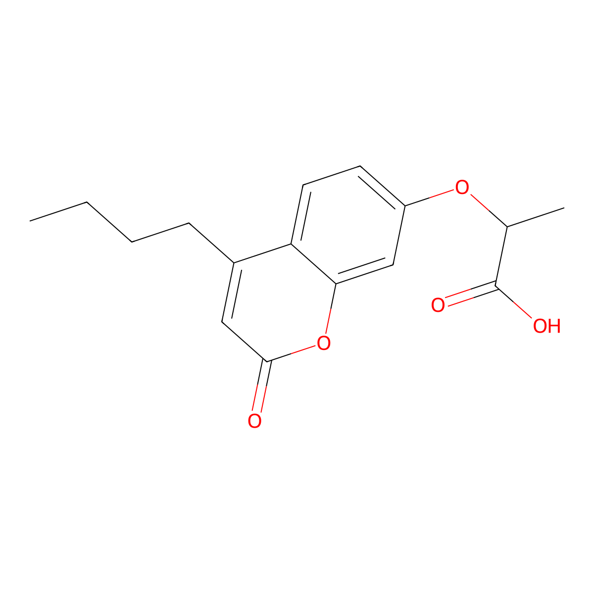 2-[(4-butyl-2-oxo-2H-chromen-7-yl)oxy]propanoic acid molecular structure, CAS 428503-46-2