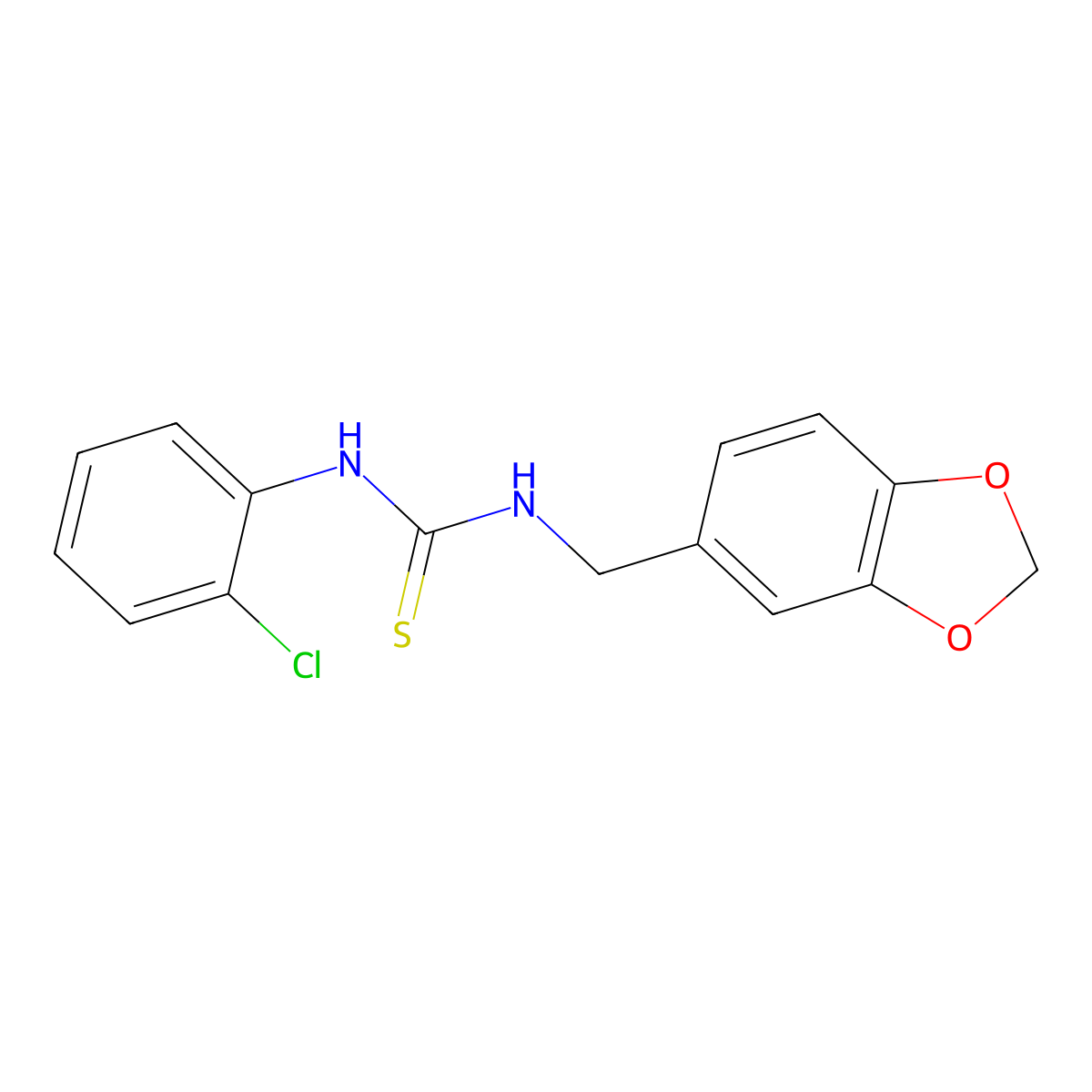 1-(1,3-Benzodioxol-5-ylmethyl)-3-(2-chlorophenyl)thiourea molecular structure, CAS 428503-47-3