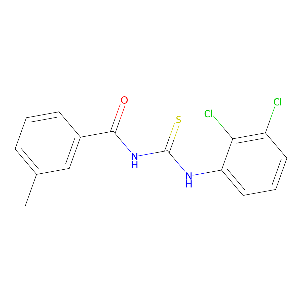 N-[(2,3-dichlorophenyl)carbamothioyl]-3-methylbenzamide molecular structure, CAS 428503-73-5