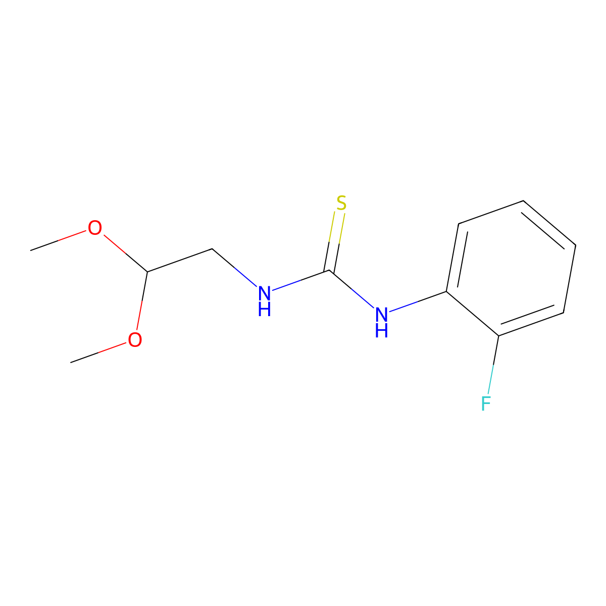 1-(2,2-Dimethoxyethyl)-3-(2-fluorophenyl)thiourea molecular structure, CAS 428503-82-6