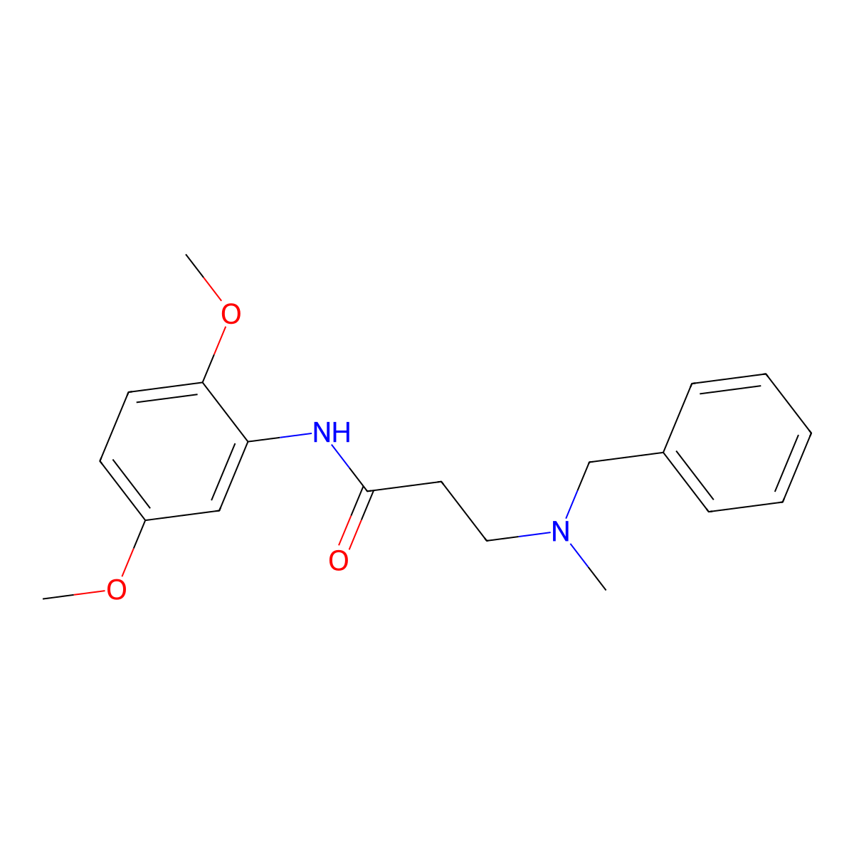 3-[benzyl(methyl)amino]-N-(2,5-dimethoxyphenyl)propanamide molecular structure, CAS 428503-86-0
