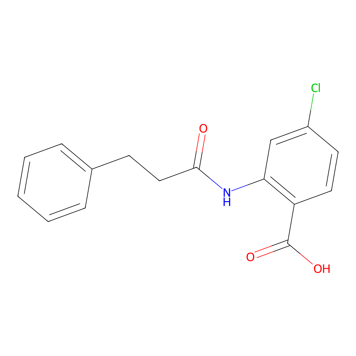 4-Chloro-2-[(3-phenylpropanoyl)amino]benzoic acid molecular structure, CAS 428503-96-2