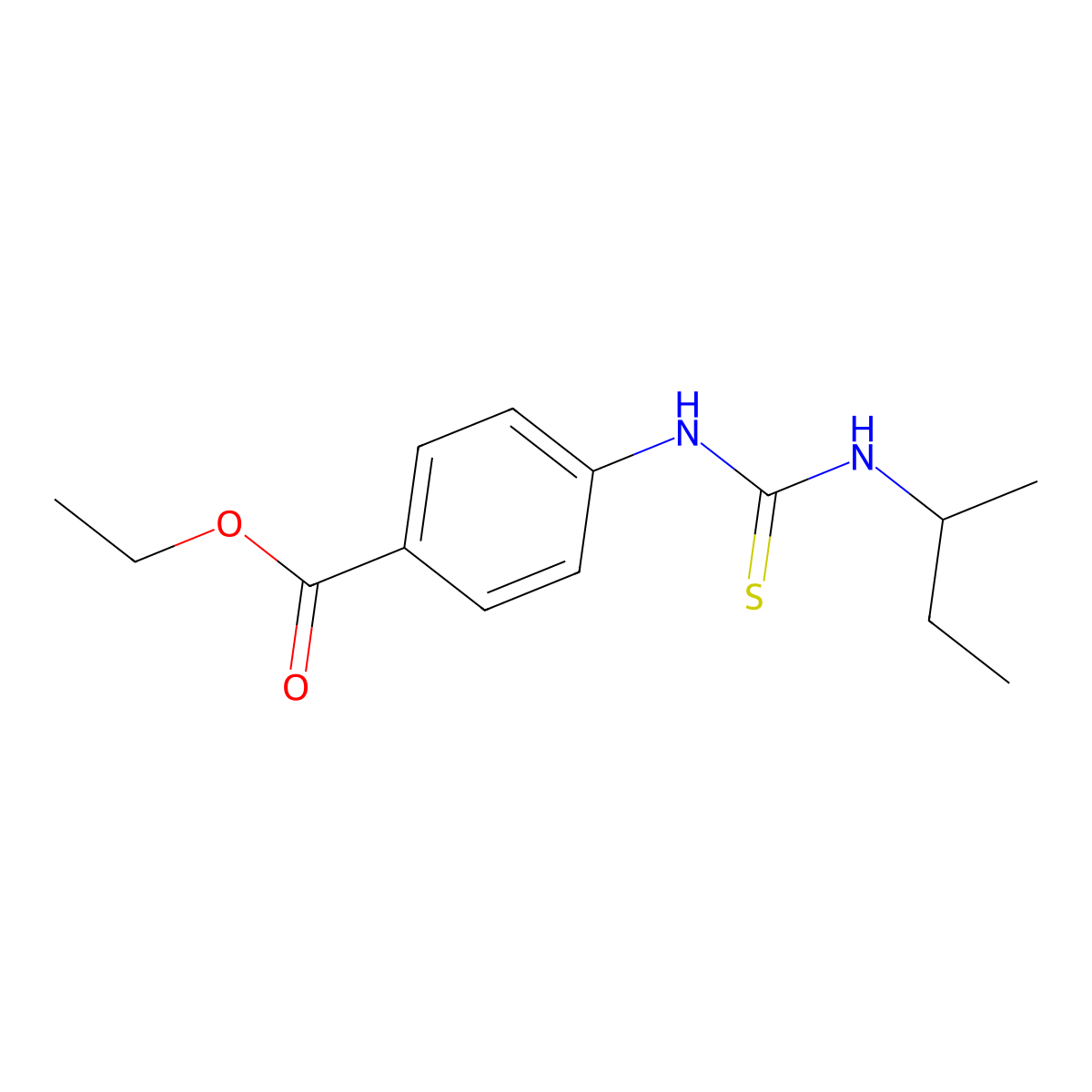 Ethyl 4-[(butan-2-ylcarbamothioyl)amino]benzoate molecular structure, CAS 428504-14-7