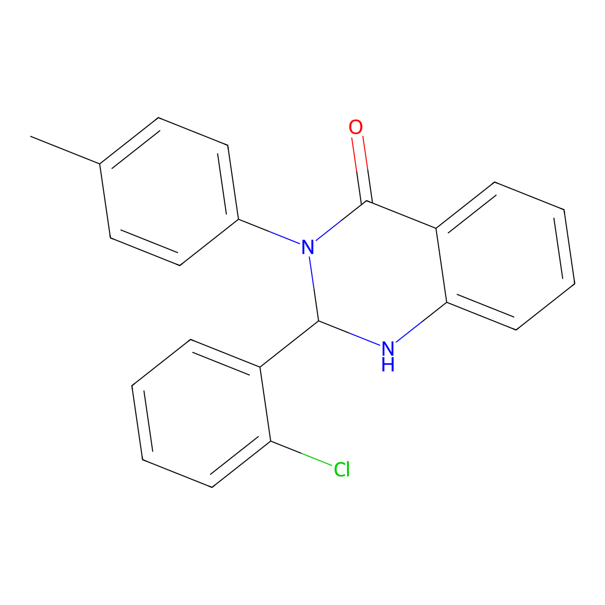 2-(2-Chlorophenyl)-3-(4-methylphenyl)-1,2-dihydroquinazolin-4-one molecular structure, CAS 428504-25-0