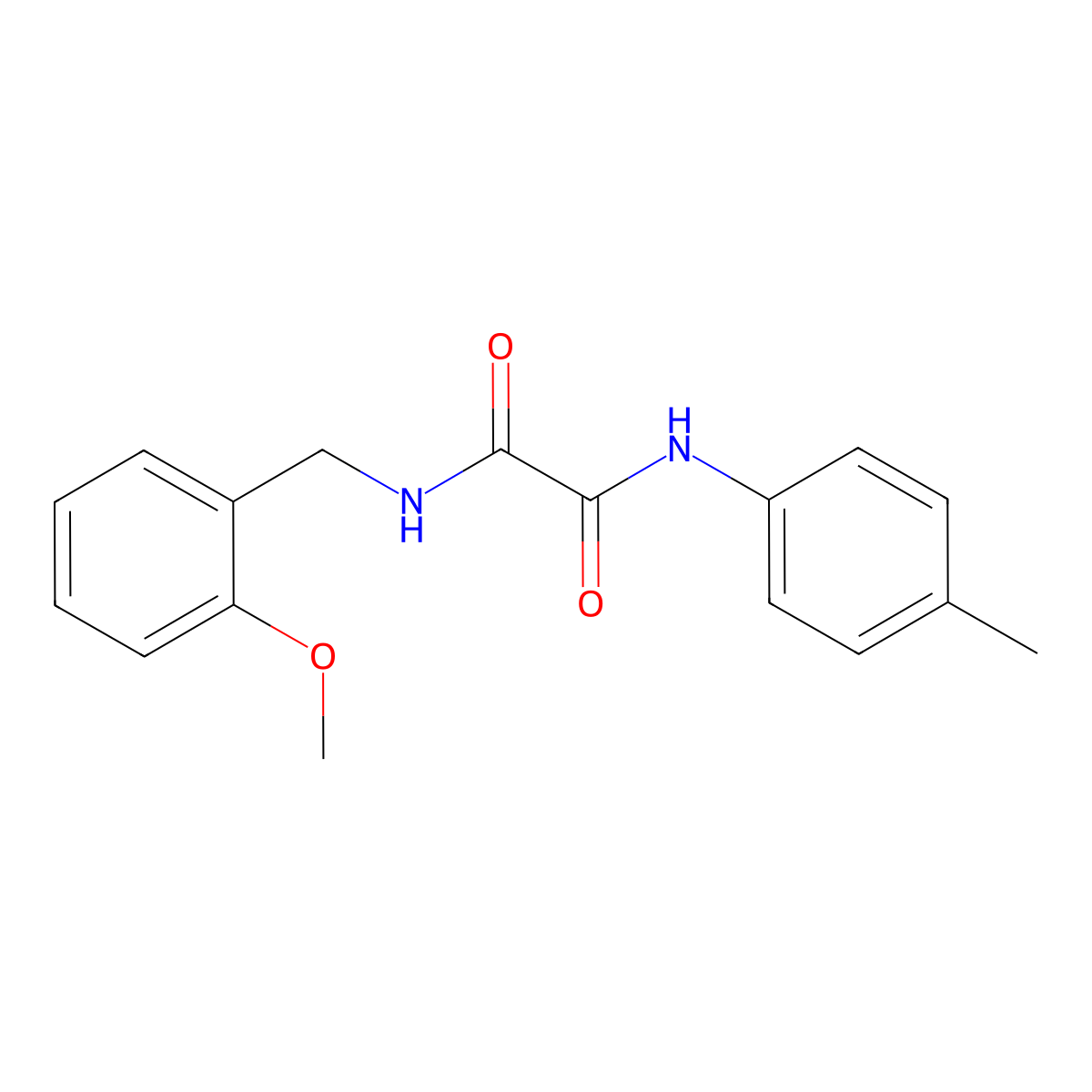 N-[(2-methoxyphenyl)methyl]-N'-(4-methylphenyl)oxamide molecular structure, CAS 428504-28-3