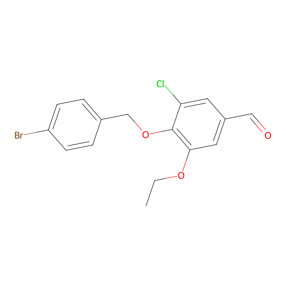 4-[(4-Bromophenyl)methoxy]-3-chloro-5-ethoxybenzaldehyde molecular structure, CAS 428504-41-0