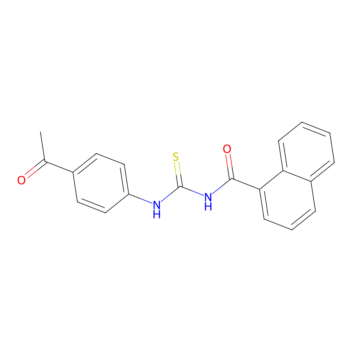 N-[(4-acetylphenyl)carbamothioyl]naphthalene-1-carboxamide molecular structure, CAS 428504-59-0