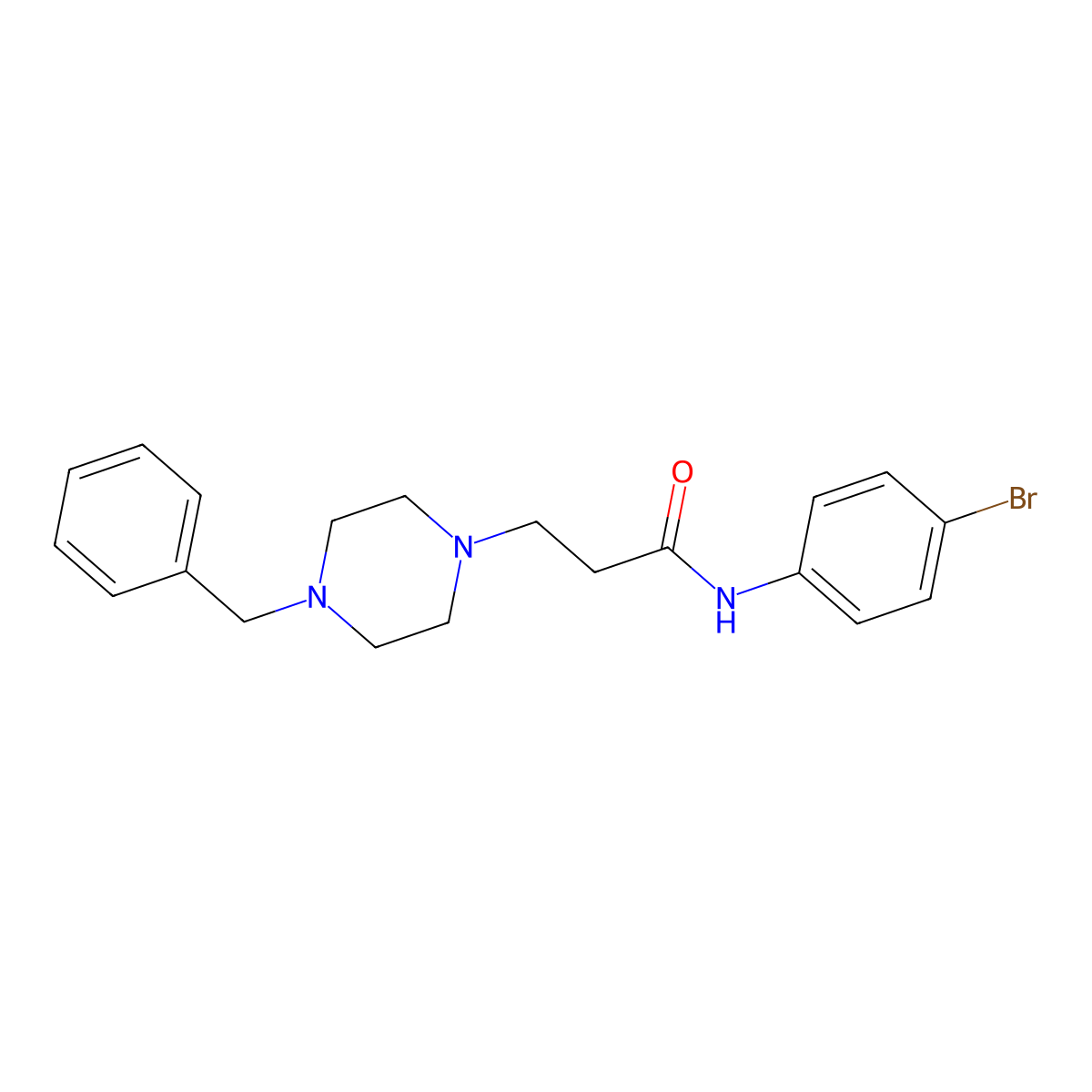 3-(4-benzylpiperazin-1-yl)-N-(4-bromophenyl)propanamide molecular structure, CAS 428504-68-1