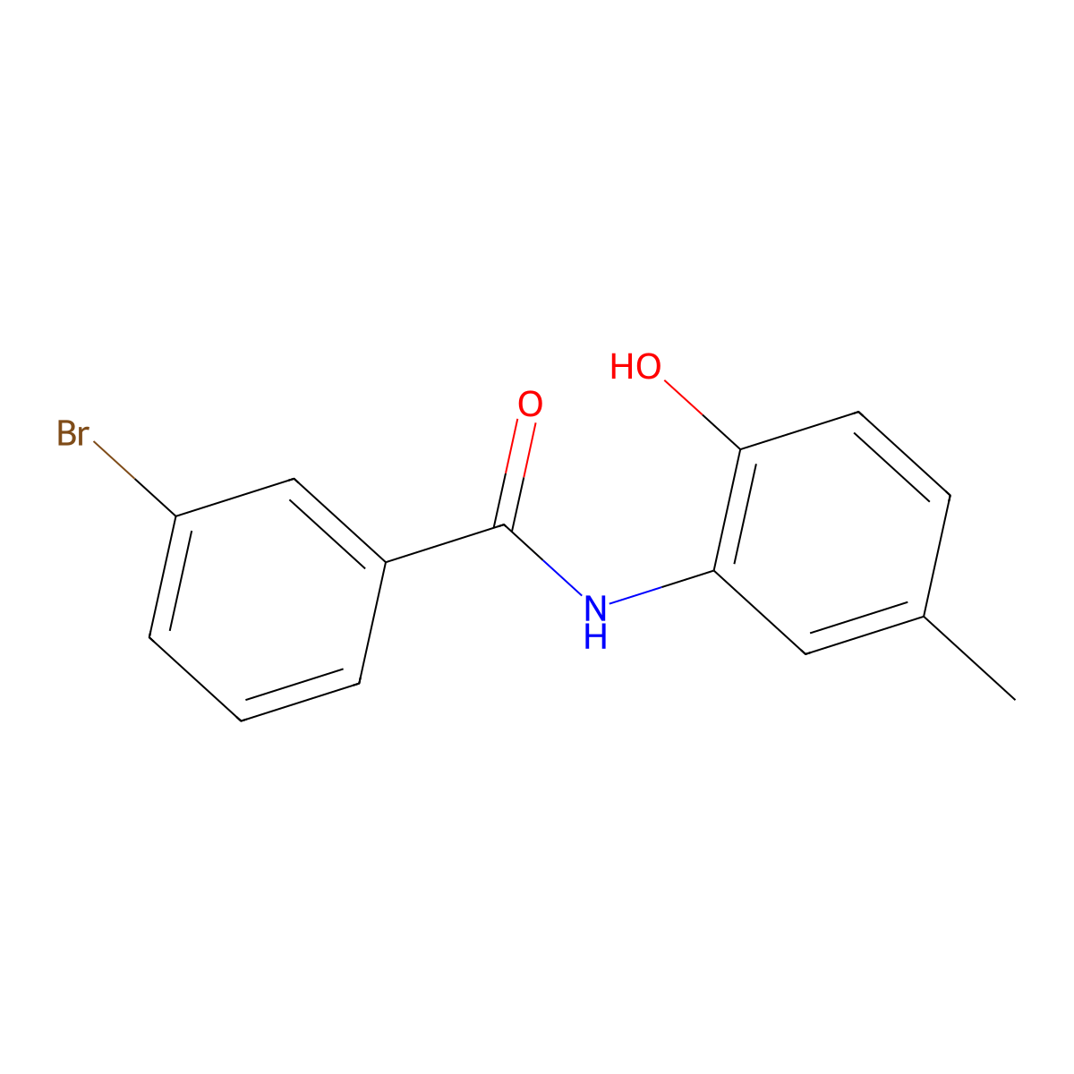 3-bromo-N-(2-hydroxy-5-methylphenyl)benzamide molecular structure, CAS 428504-74-9