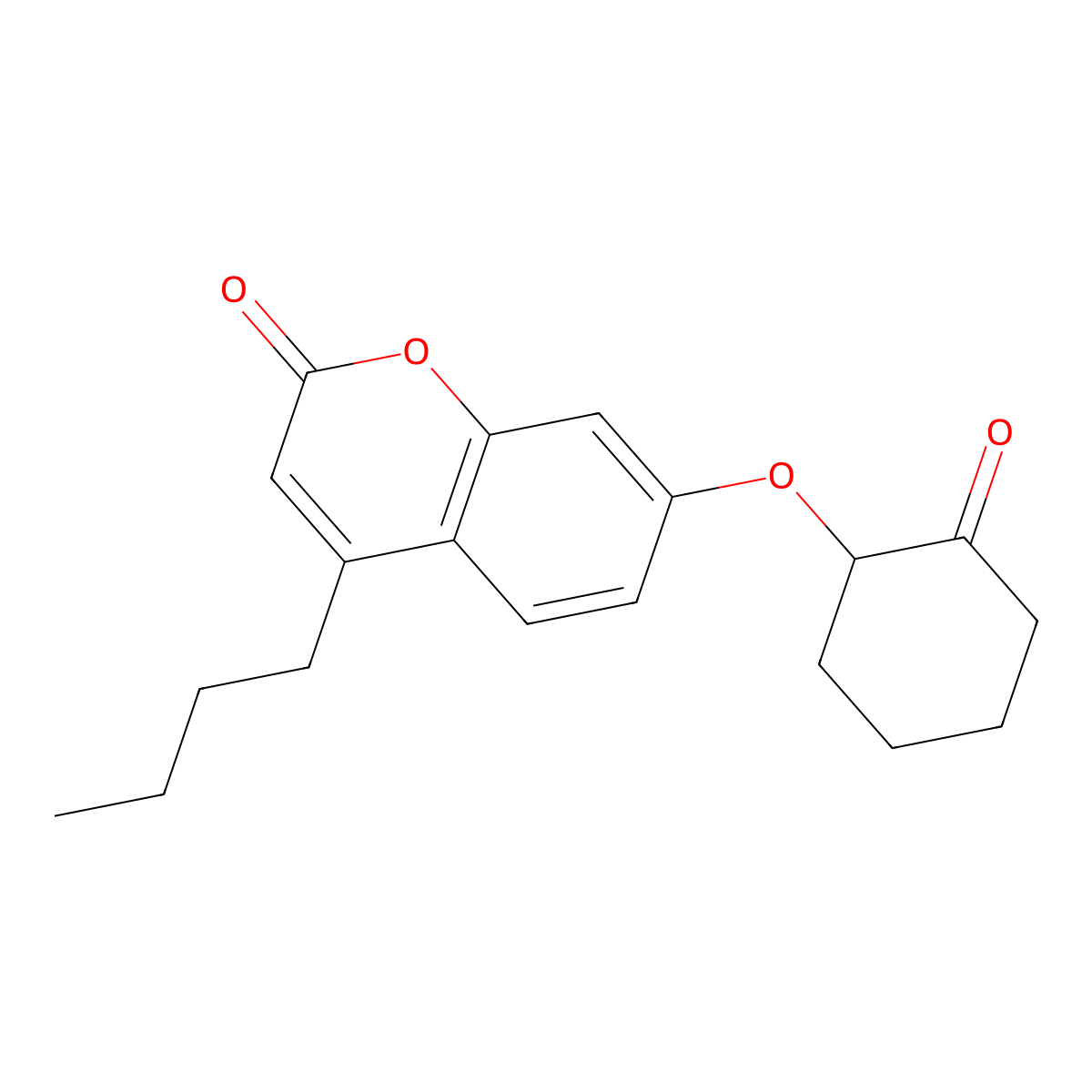 4-butyl-7-[(2-oxocyclohexyl)oxy]-2H-chromen-2-one molecular structure, CAS 428504-75-0