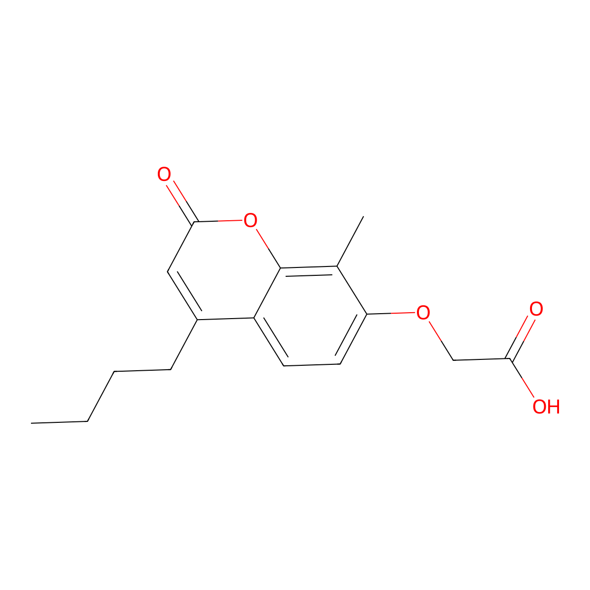 2-((4-butyl-8-methyl-2-oxo-2H-chromen-7-yl)oxy)acetic acid molecular structure, CAS 428504-99-8