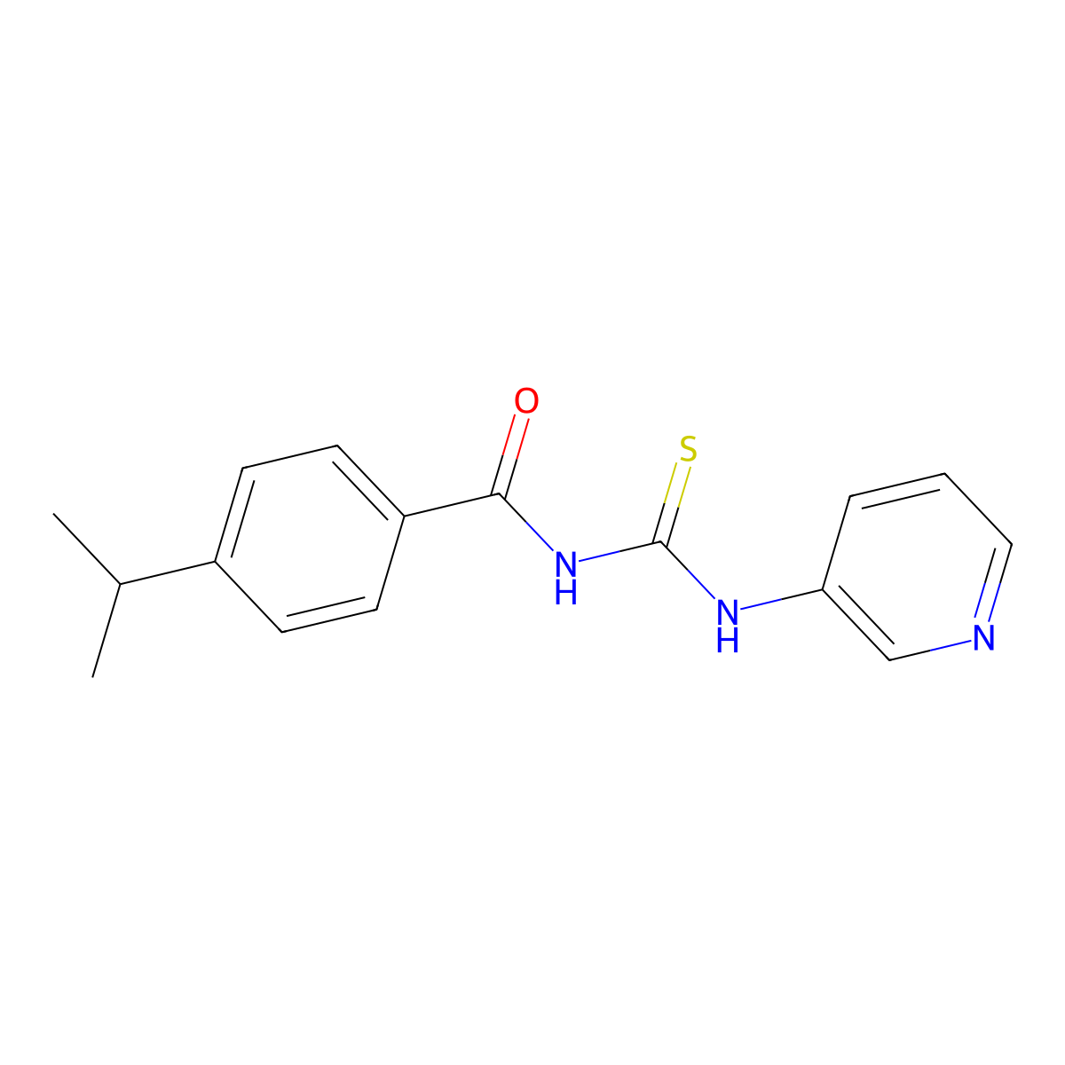 4-propan-2-yl-N-(pyridin-3-ylcarbamothioyl)benzamide molecular structure, CAS 428505-11-7